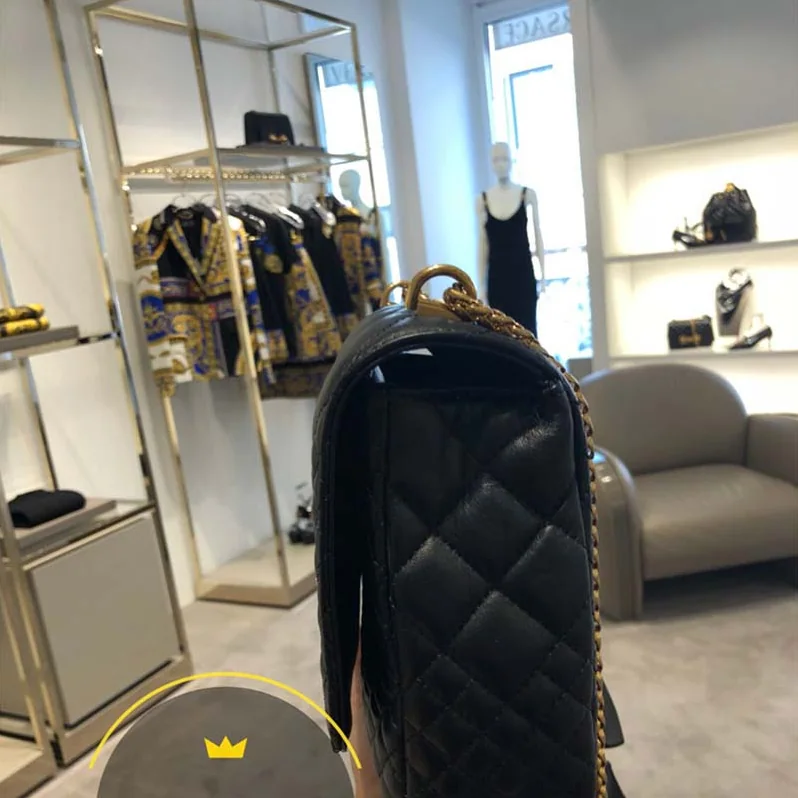 Versace Quilted Icon Shoulder Bag in Nappa Leather for Women in Black Versace Quilted Icon Shoulder Bag in Nappa Leather for Women in Black