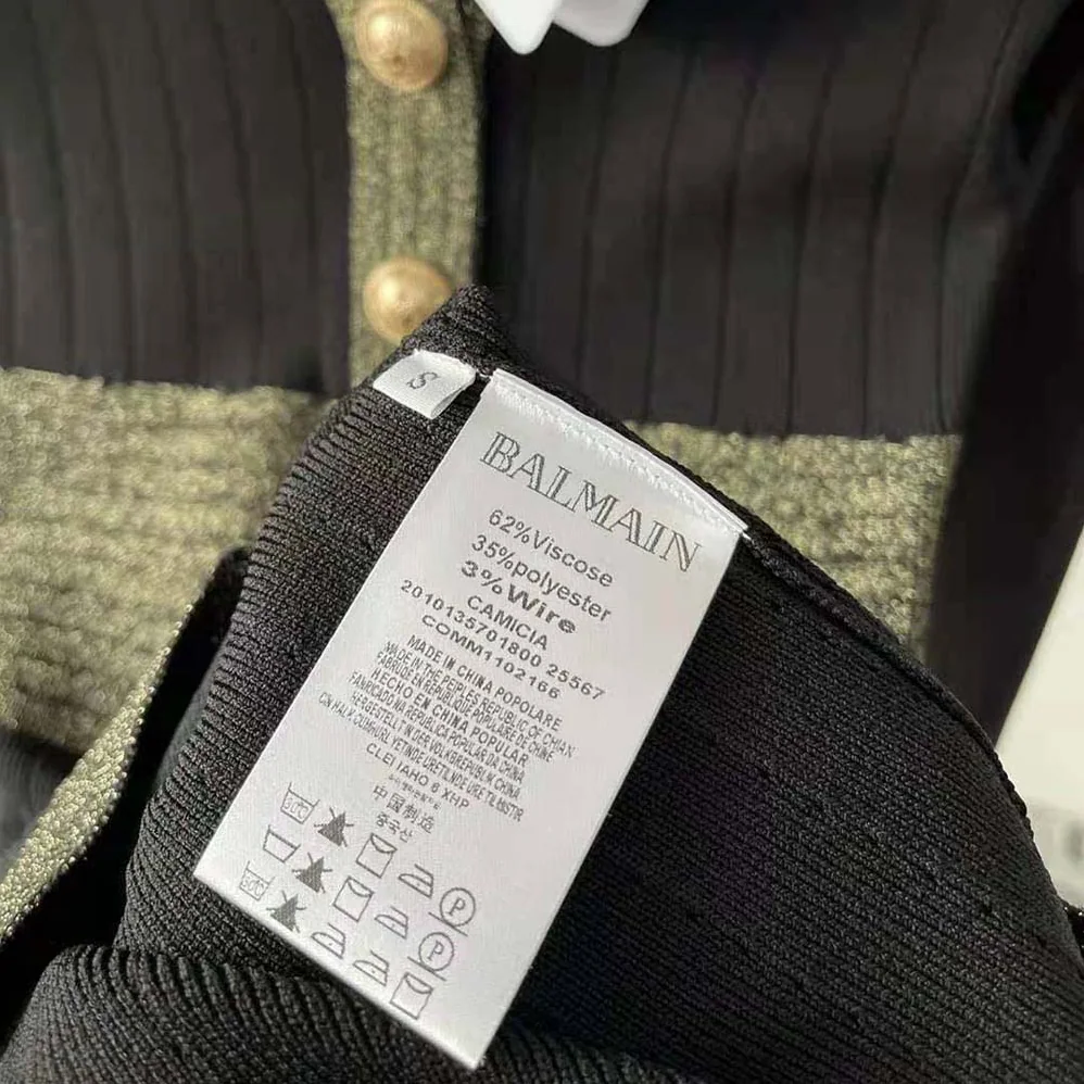 Balmain Scooped V for Women in neckline Knit Dress Balmain Scooped V for Women in neckline Knit Dress