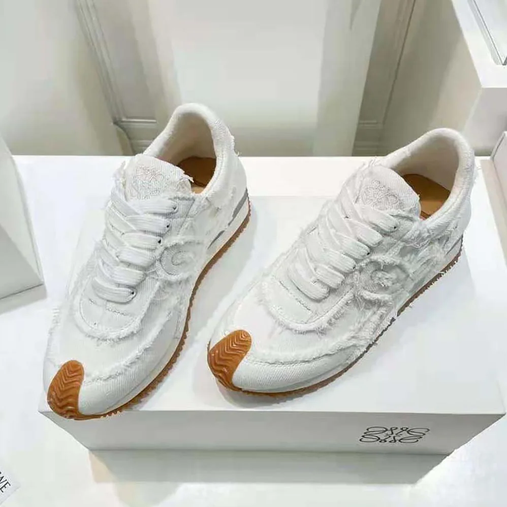Loewe Flow Runner in Denim for Women in White