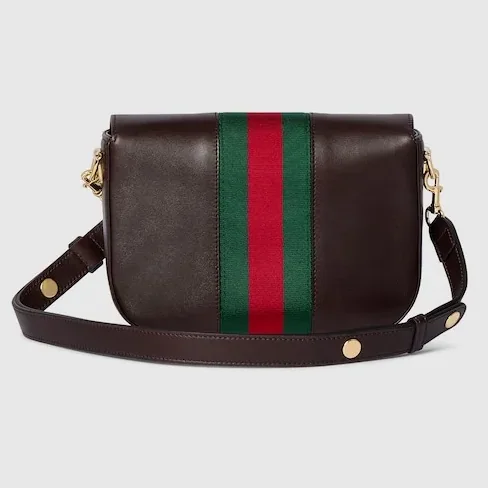 Gucci Horsebit 1955 Small Shoulder Bag in Dark Brown Gold Hardware