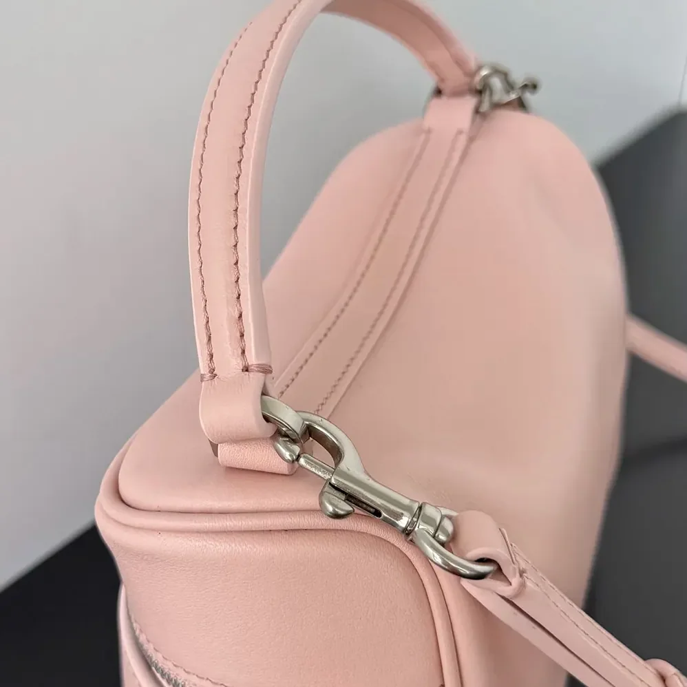 Balenciaga Rodeo Vanity In Suede Pink Smooth Calfskin for Women