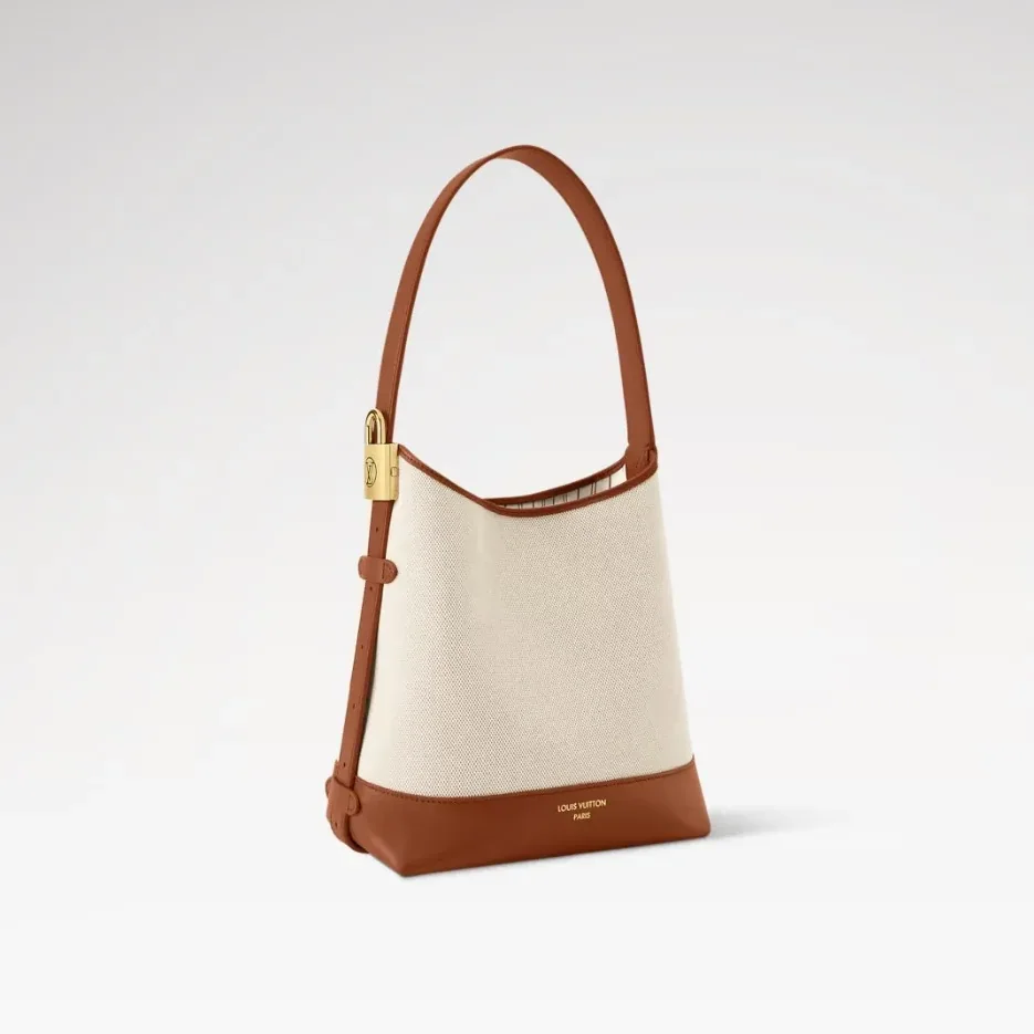 Louis Vuitton Low Key Hobo PM Ecru in Cognac /