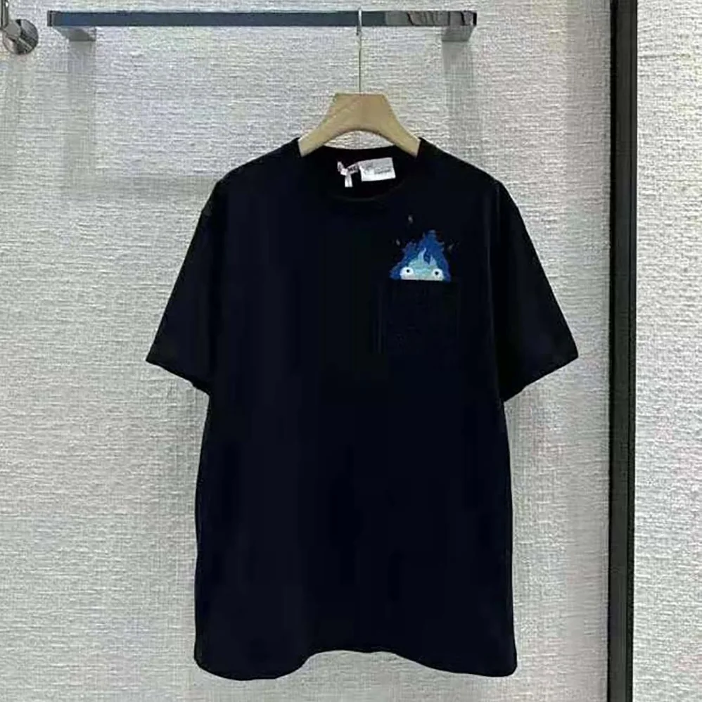 Loewe Calcifer Pocket T-Shirt in Cotton for Women in Black
