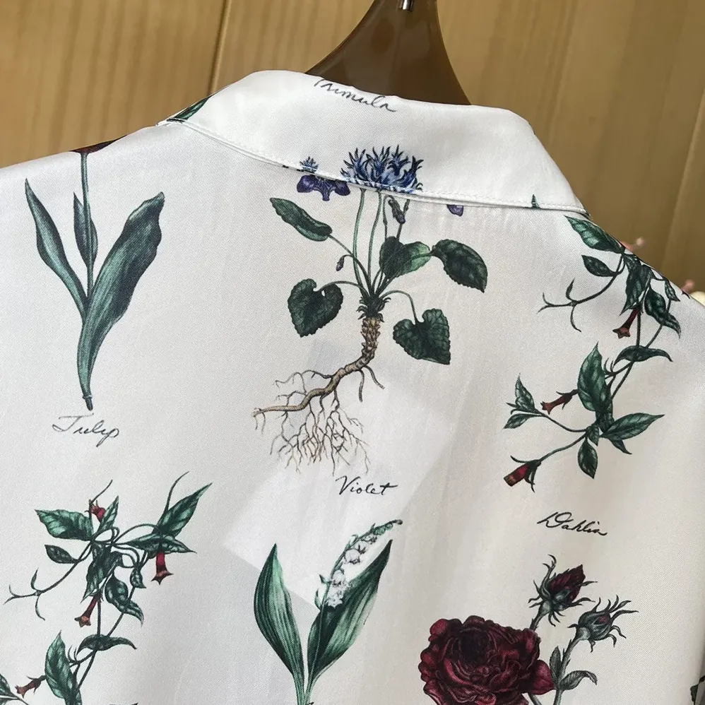 Dior Herbarium Illustration Short for Men in Sleeved Shirt