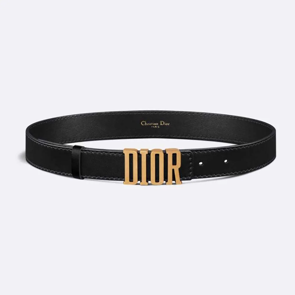 Dior D-Fence Belt Black Smooth Calfskin for Women