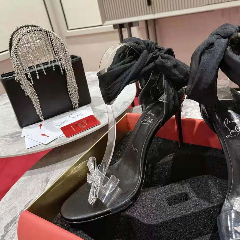 Christian Louboutin Astrinodo 100 mm Heel Height for Women in Black Christian Louboutin Astrinodo 100 mm Heel Height for Women in Black