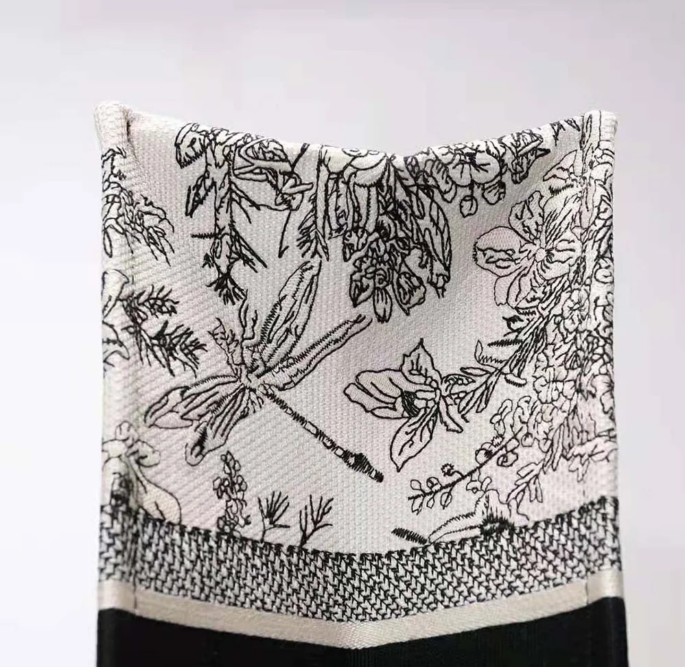 Dior Large Dior Book Tote Blue Toile de Jouy Flowers Embroidery for Women