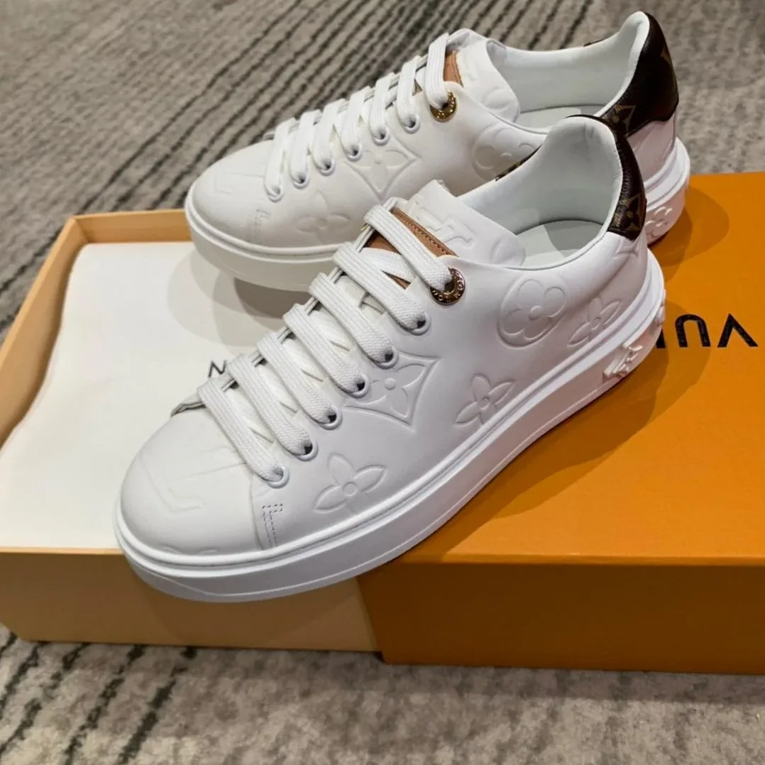 Louis Vuitton Time Out Sneaker White in Brown