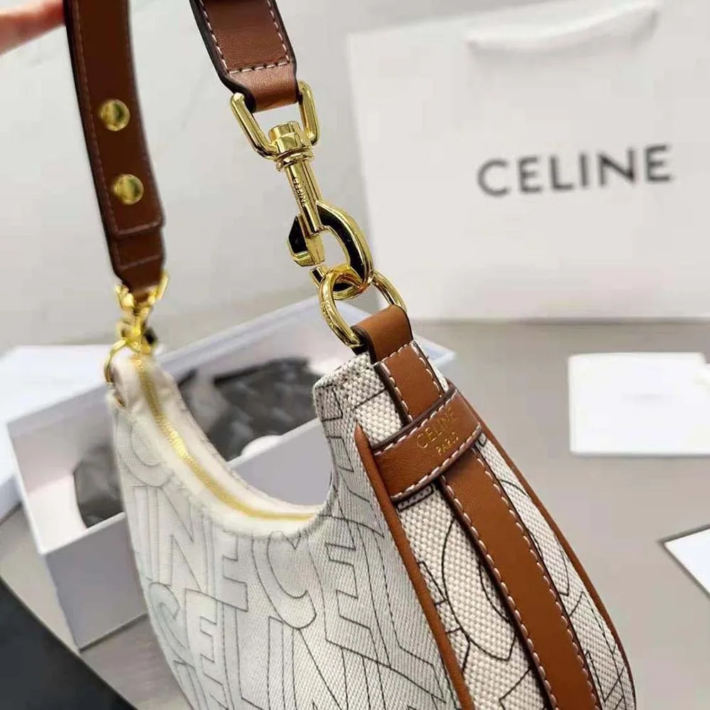 Celine Medium Ava Strap Bag in Textile with Celine All for Women in Over Print Celine Medium Ava Strap Bag in Textile with Celine All for Women in Over Print