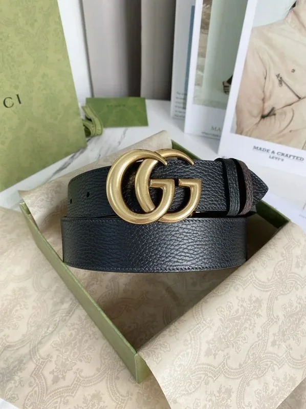 Gucci Reversible Belt With Double G Buckle Black/Light Brown, GG for Women Gucci Reversible Belt With Double G Buckle Black/Light Brown, GG for Women