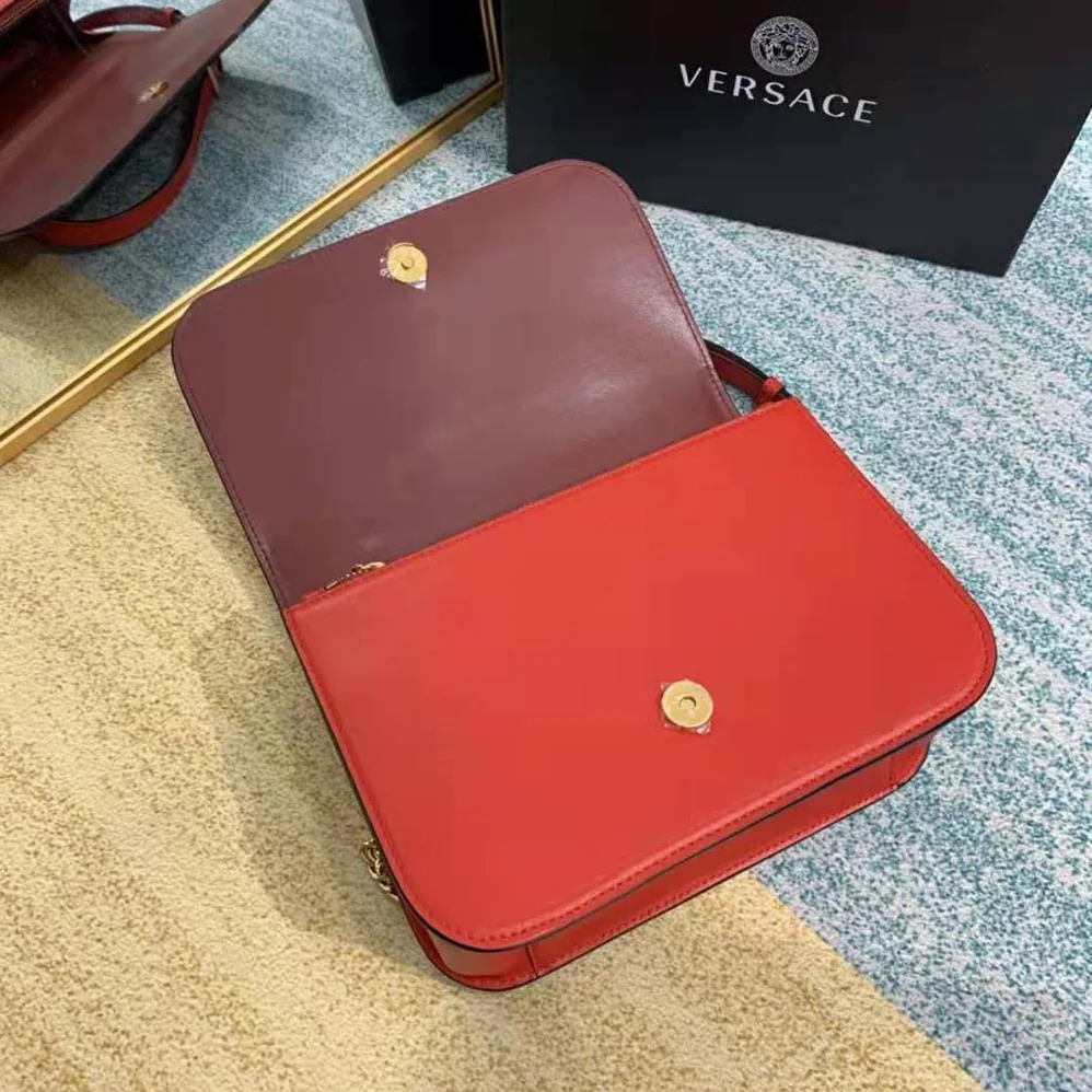Versace Virtus Shoulder Bag for Women in Red Versace Virtus Shoulder Bag for Women in Red