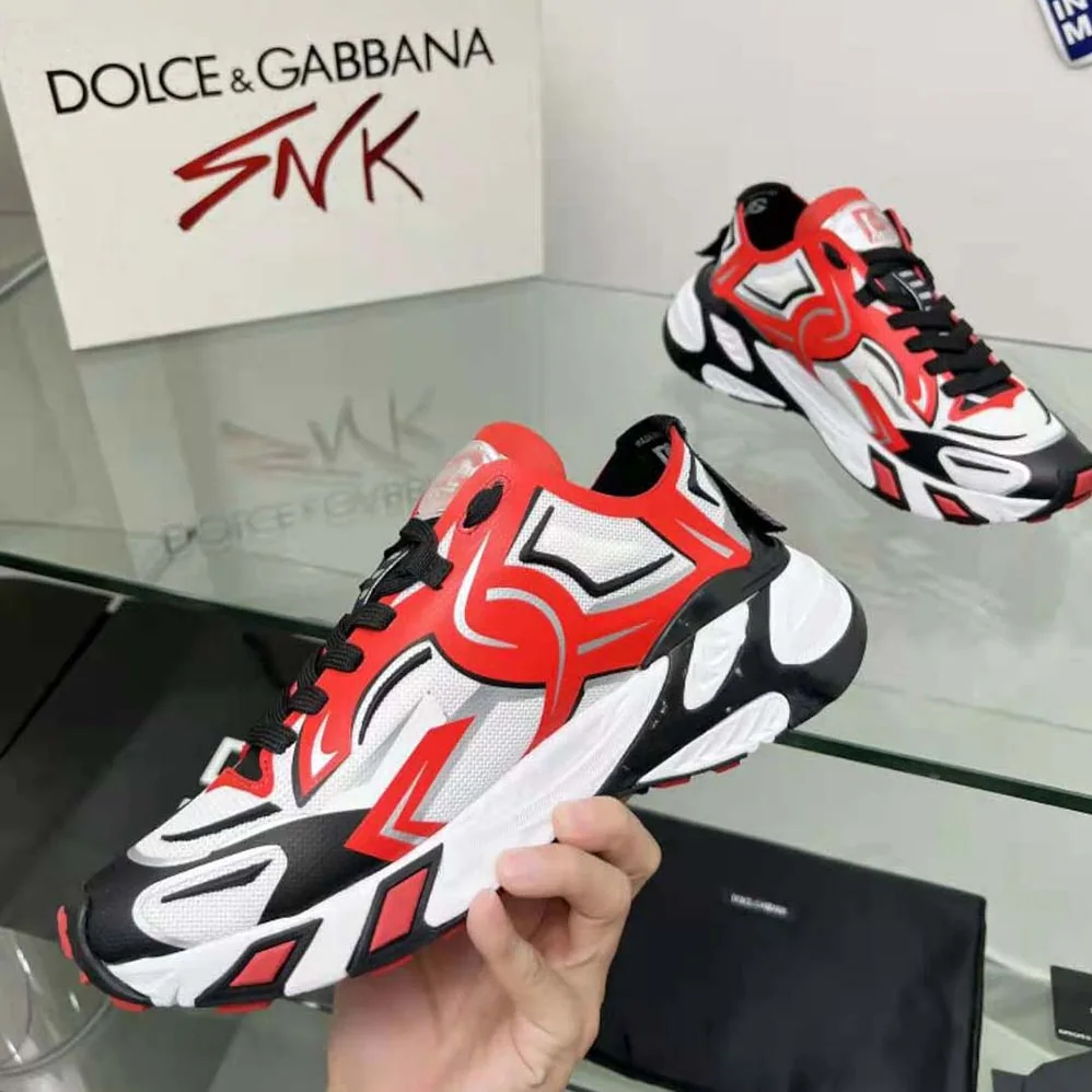 Dolce Gabbana D&G Mesh Fast Sneakers for Men in Red Dolce Gabbana D&G Mesh Fast Sneakers for Men in Red
