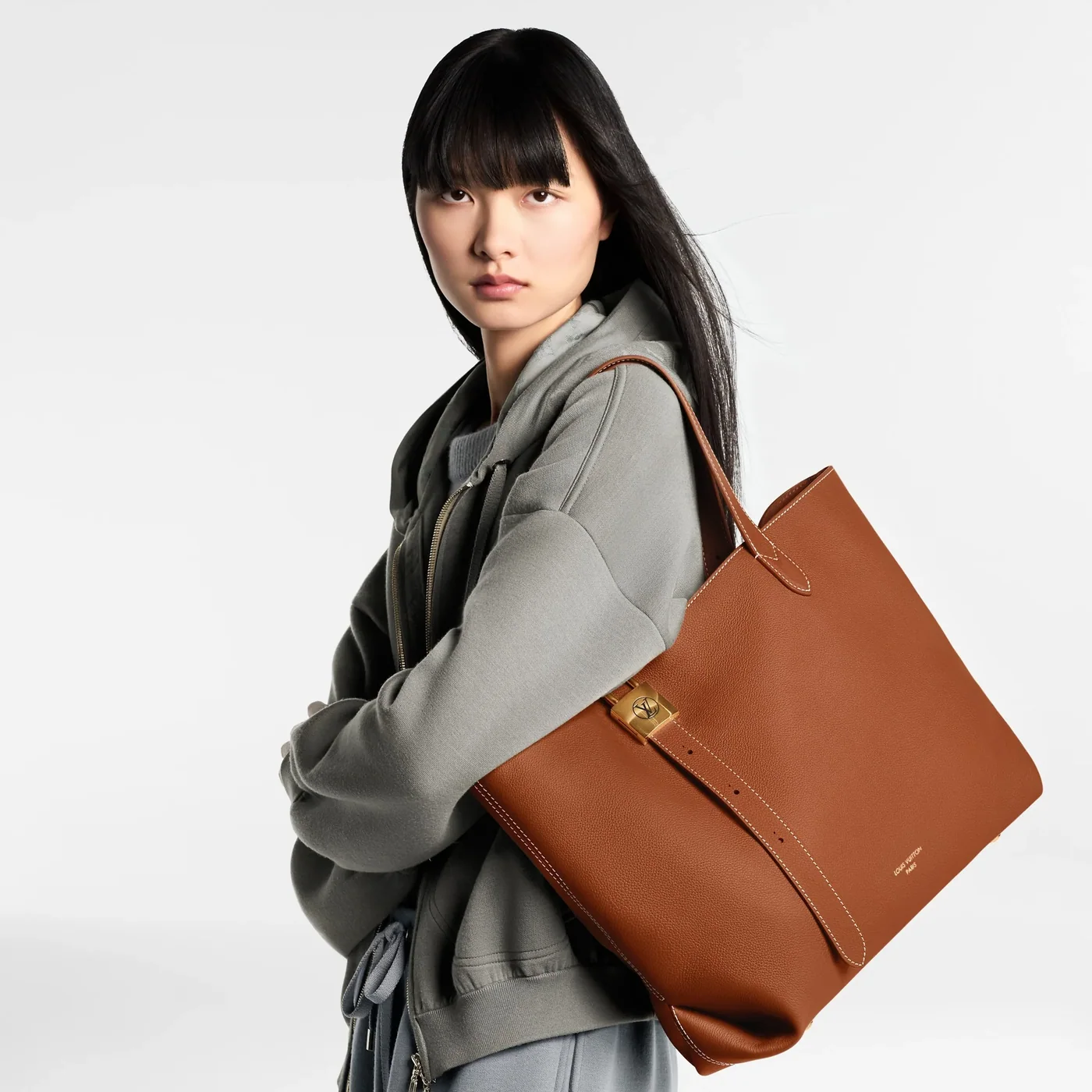 Louis Vuitton Low Key Cabas MM Bag Cognac Brown /