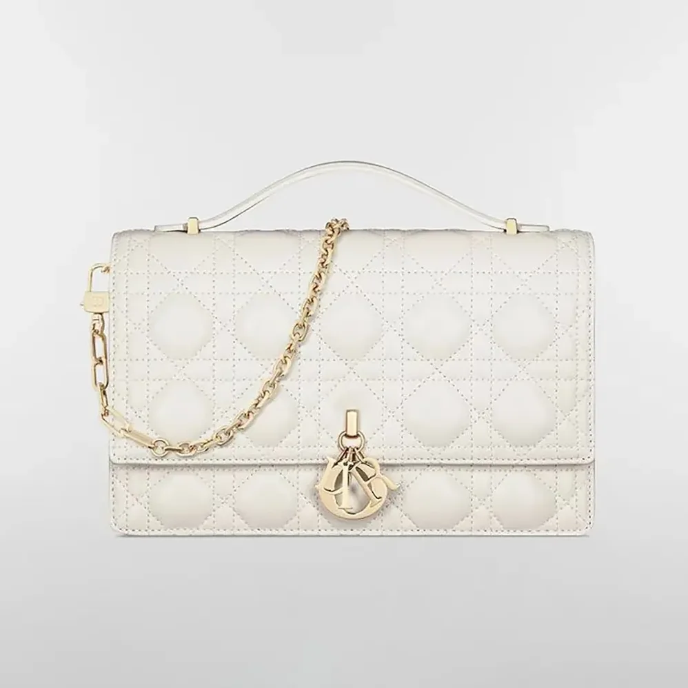 Dior My Dior Top Handle Bag Latte Cannage Lambskin for Women Dior My Dior Top Handle Bag Latte Cannage Lambskin for Women