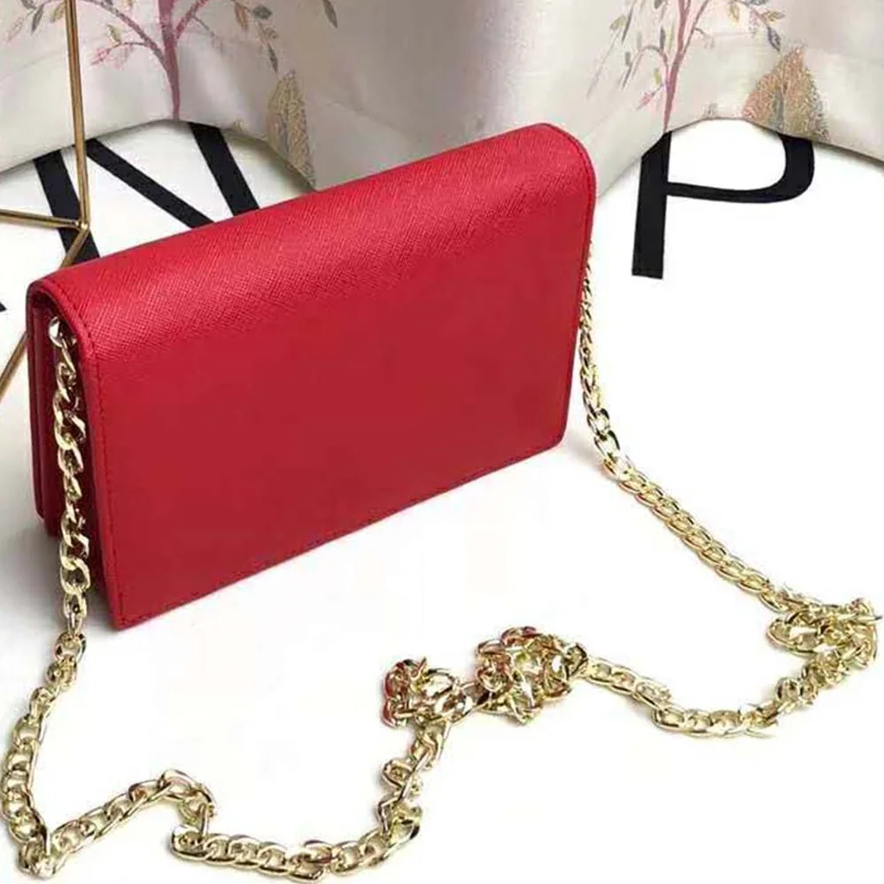 Prada Saffiano Leather Shoulder Bag for Women in Red