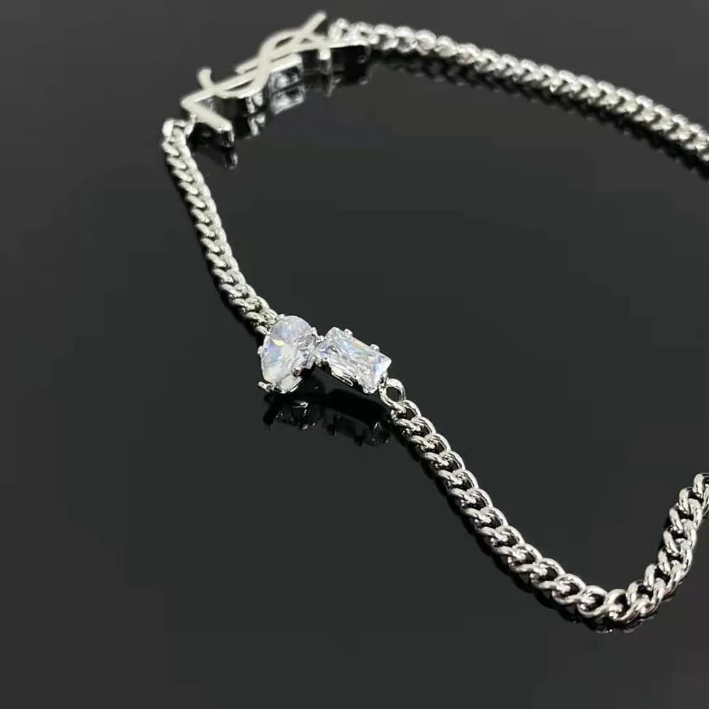 Saint Laurent YSL Opyum Charm Bracelet in Metal and Rhinestone for Women Saint Laurent YSL Opyum Charm Bracelet in Metal and Rhinestone for Women