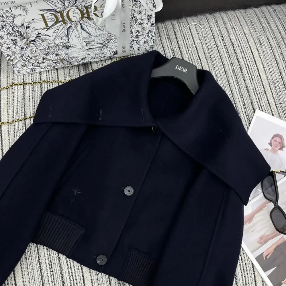 Dior Bomber Jacket with Oversized Collar for Women Dior Bomber Jacket with Oversized Collar for Women