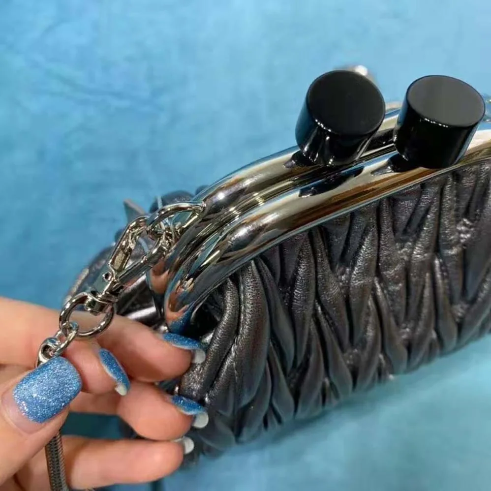 Miu Miu Miu Belle Nappa Leather Mini-Bag for Women in Silver