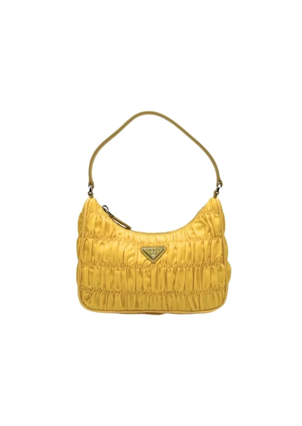 Mini Bag Nylon and Saffiano Yellow in Nylon With Silver in tone