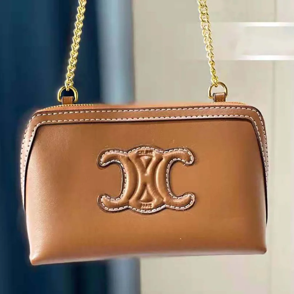 Celine Clutch on Chain Cuir Triomphe in Smooth Calfskin for Women Celine Clutch on Chain Cuir Triomphe in Smooth Calfskin for Women