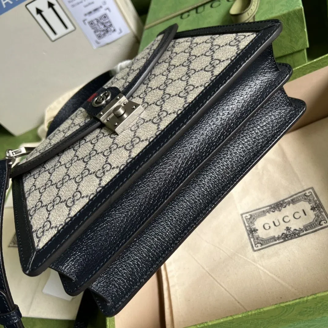 Gucci Ophidia Small Top Handle Bag / Beige Supreme Canvas Silver Hardware Gucci Ophidia Small Top Handle Bag / Beige Supreme Canvas Silver Hardware