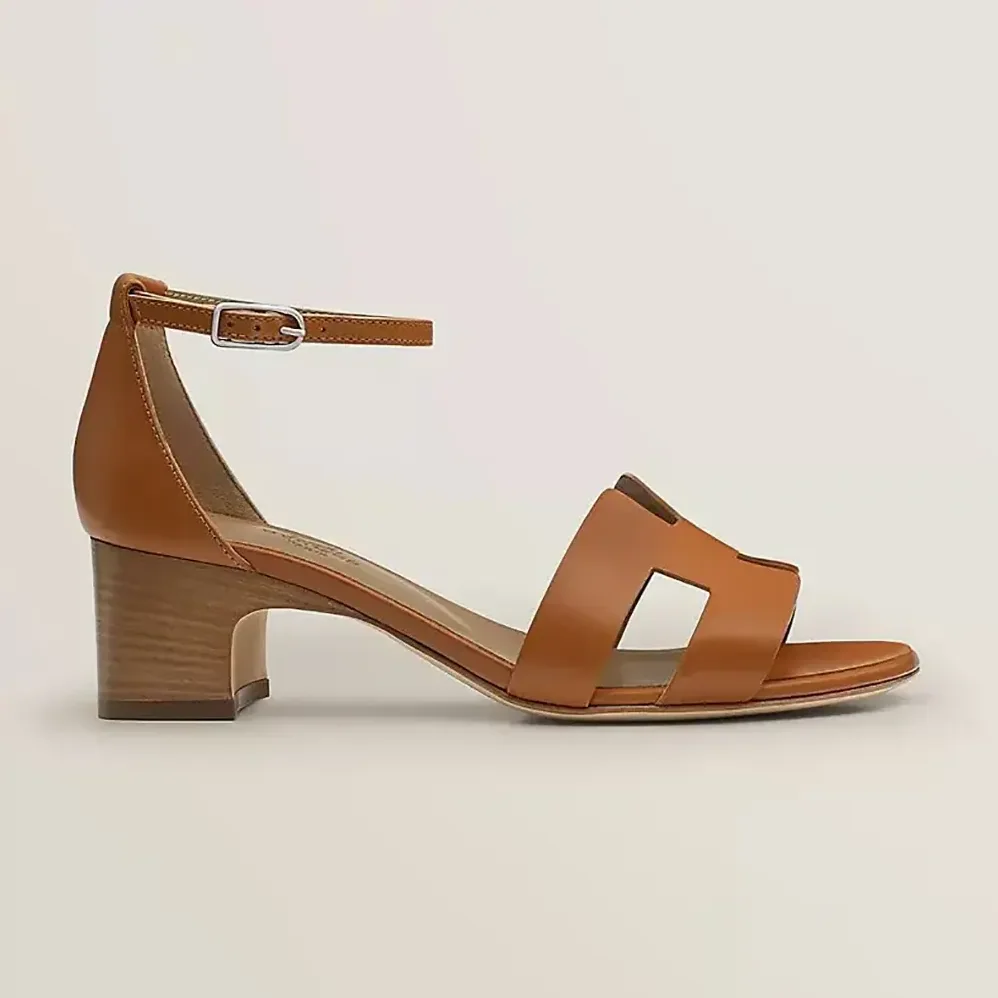 Hermes Encens 50 Sandal-Brown H221121Z for Women