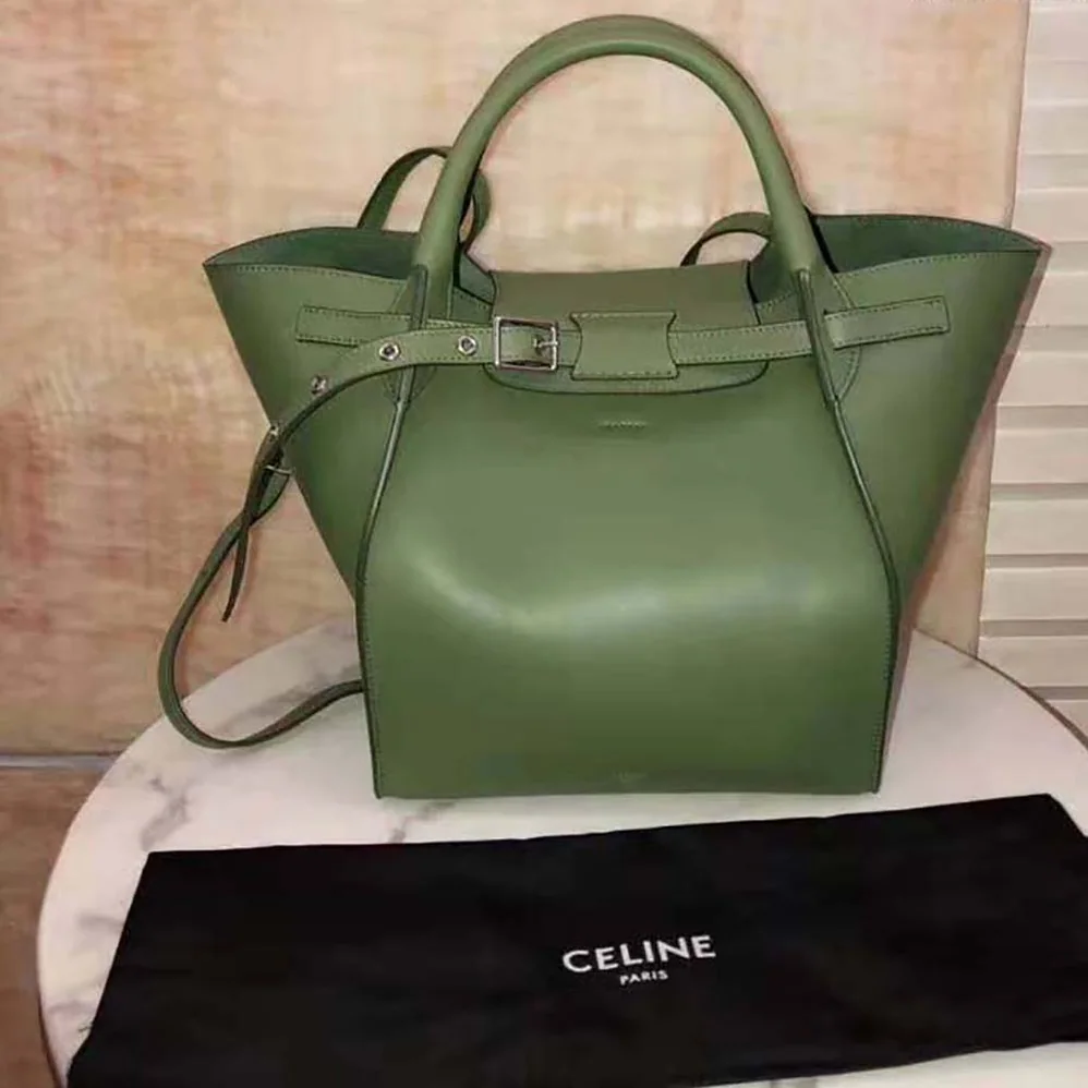 Celine Small Big Bag with Long Strap in Smooth Calfskin for Women in Lime Celine Small Big Bag with Long Strap in Smooth Calfskin for Women in Lime