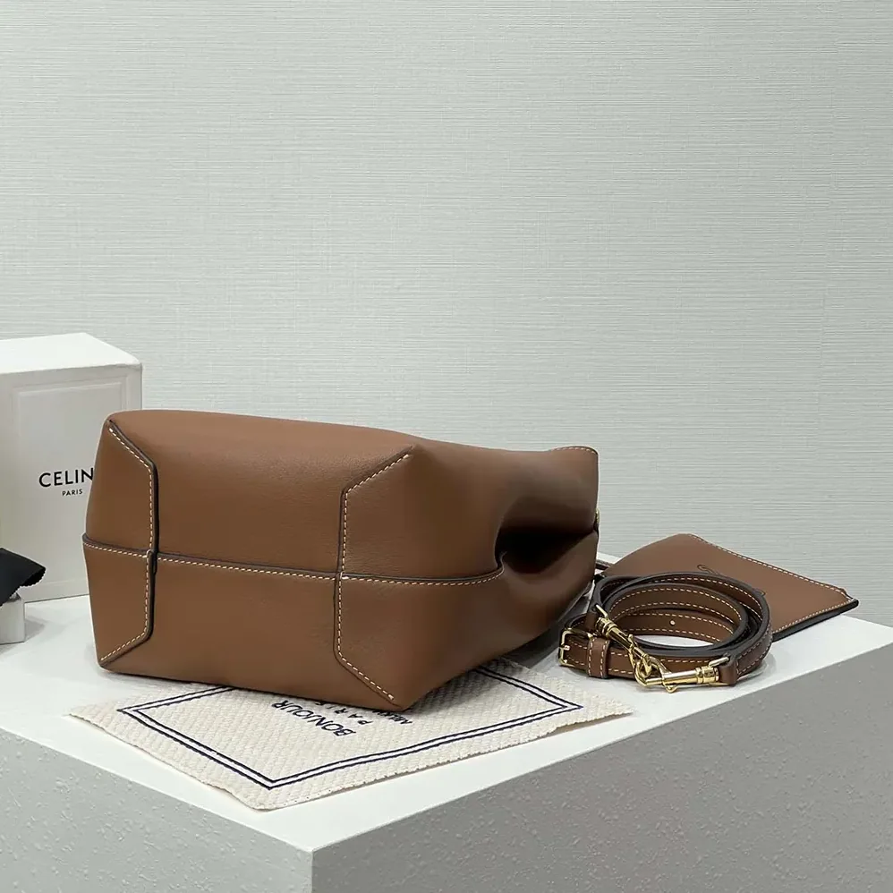 Celine Small Hobo in Supple Smooth Calfskin for Women in Tan Celine Small Hobo in Supple Smooth Calfskin for Women in Tan