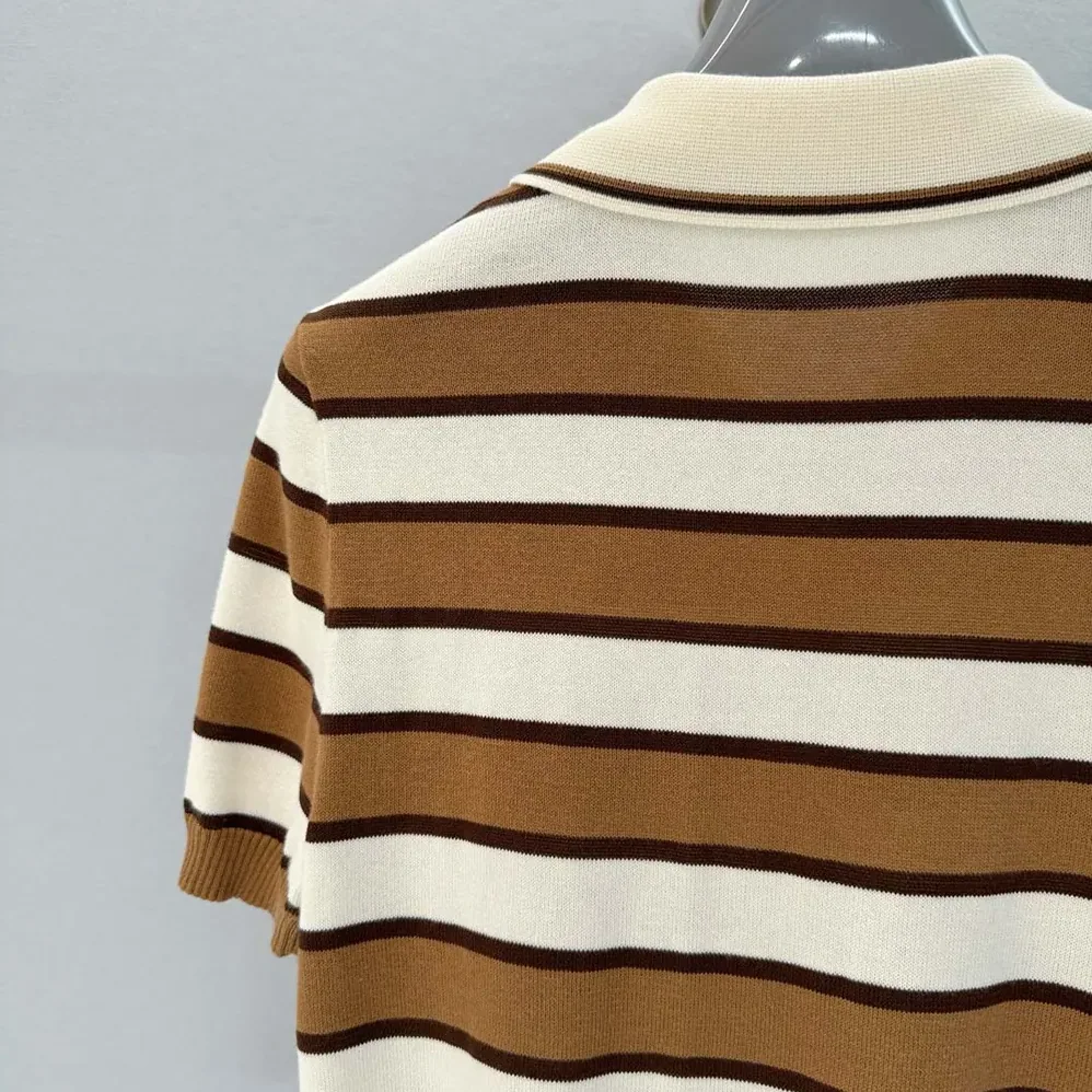 Prada Short for Women in sleeved Striped Cotton Cardigan