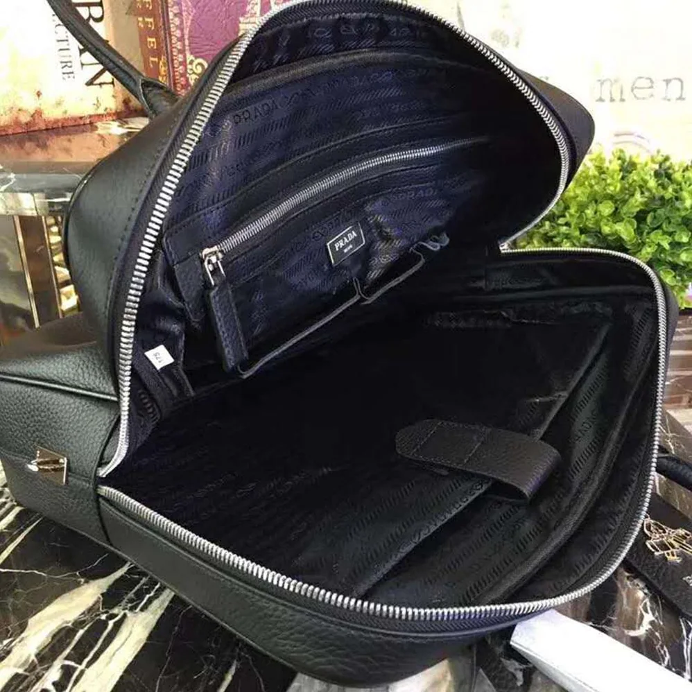 Prada Saffiano Leather Briefcase Bag for Men in Black Prada Saffiano Leather Briefcase Bag for Men in Black