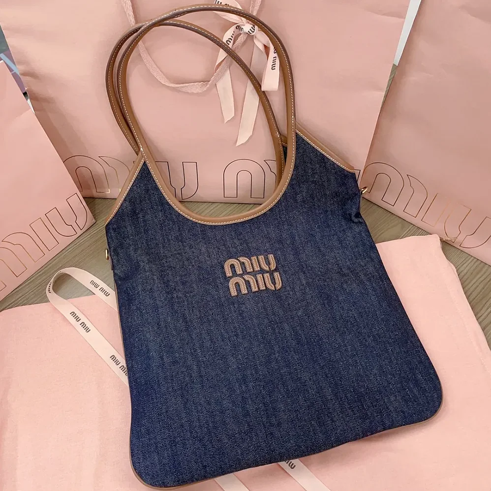 Miu Miu Ivy Denim Bag for Women Miu Miu Ivy Denim Bag for Women