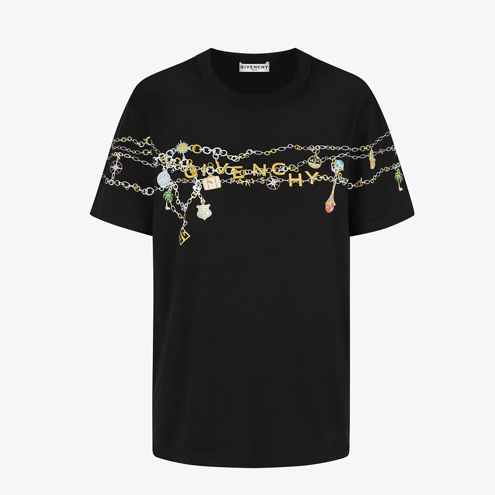 Givenchy Charms Masculine T-shirt for Women in Black