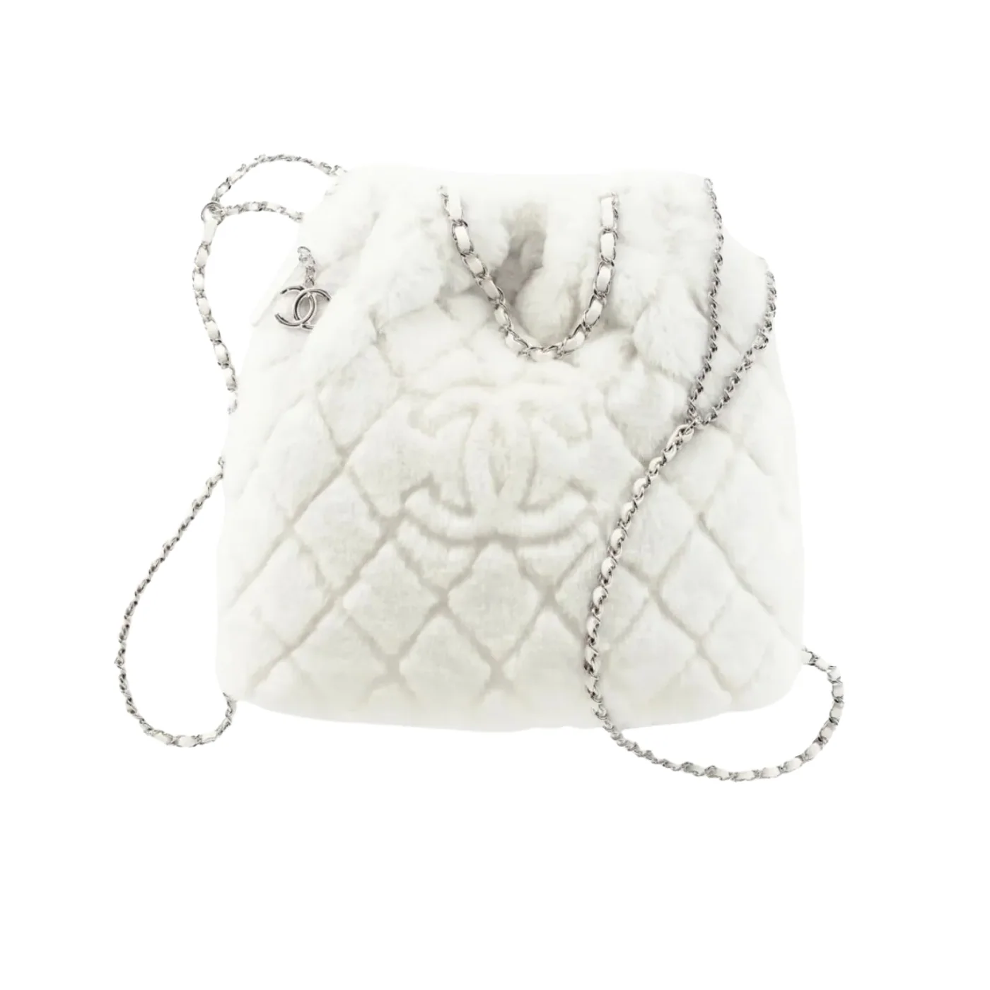 Chanel Large Backpack in White Silver Hardware Chanel Large Backpack in White Silver Hardware