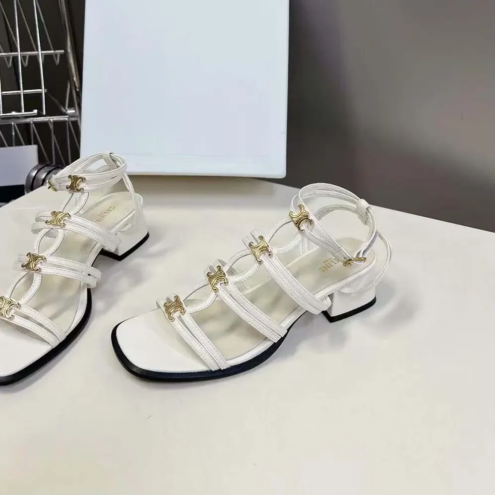Celine Clemence Multi Triomphe Sandal in Lambskin for Women