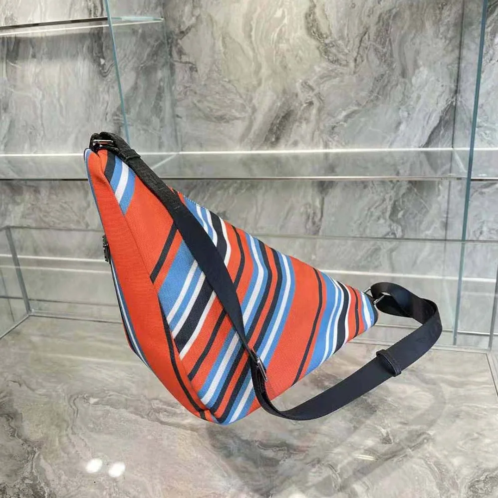 Prada Printed Canvas Prada Triangle Bag for Men in Orange Prada Printed Canvas Prada Triangle Bag for Men in Orange