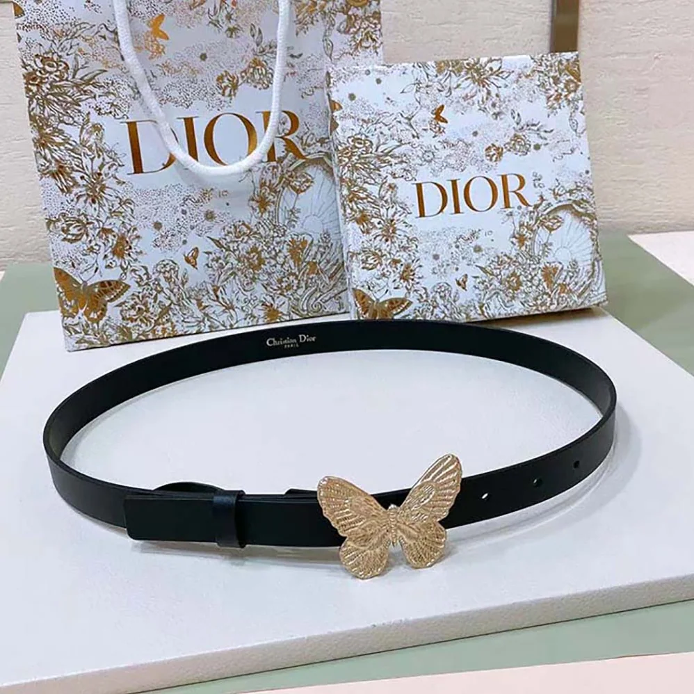 Dior Métamorphose Belt Black Ultrasmooth Calfskin 20 MM for Women in Gold Dior Métamorphose Belt Black Ultrasmooth Calfskin 20 MM for Women in Gold