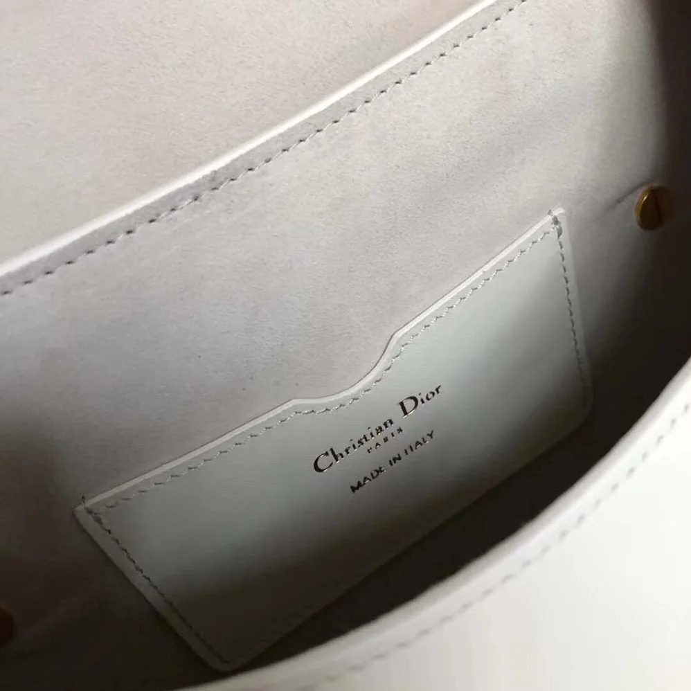 Dior Medium Dior Bobby Bag Denim Box Calfskin for Women in White