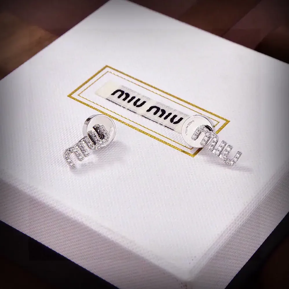 Miu Miu Metal Earrings with Crystals for Women Miu Miu Metal Earrings with Crystals for Women