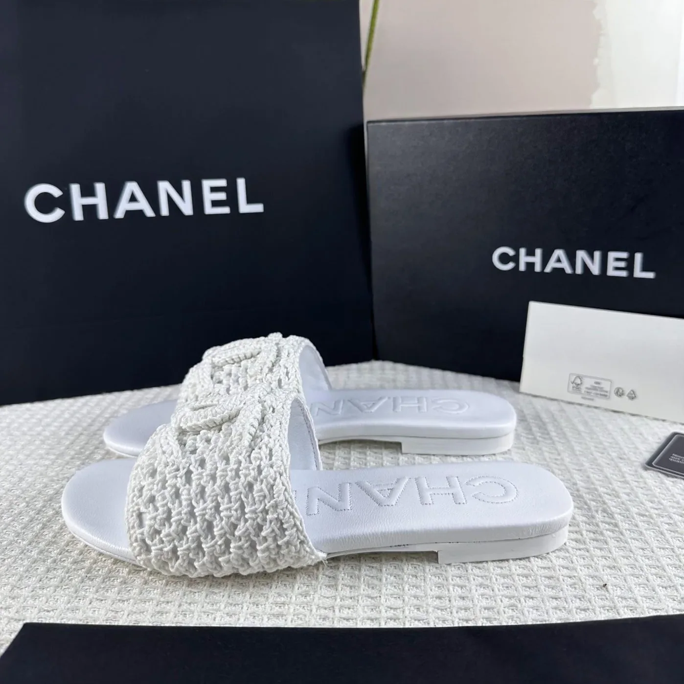 Chanel Mules Sandals White