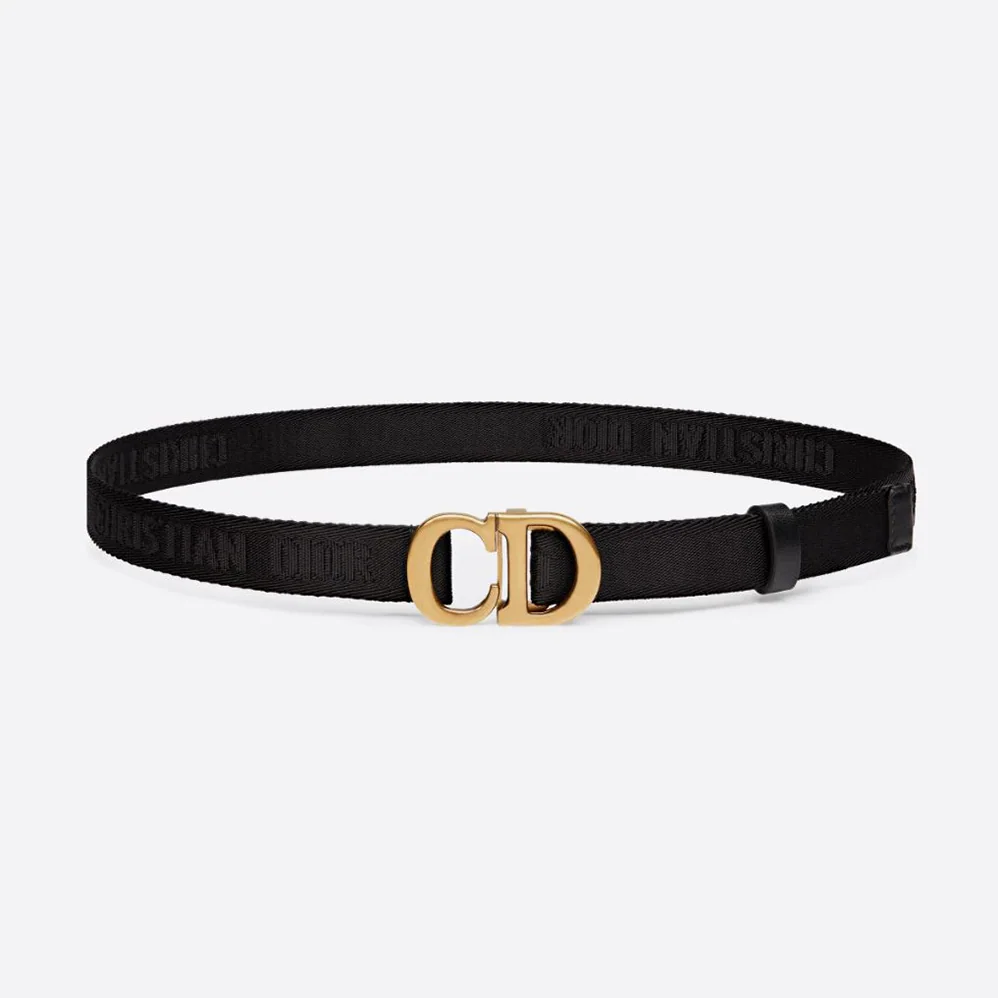 Dior Saddle Belt Black Jacquard 20 MM for Women
