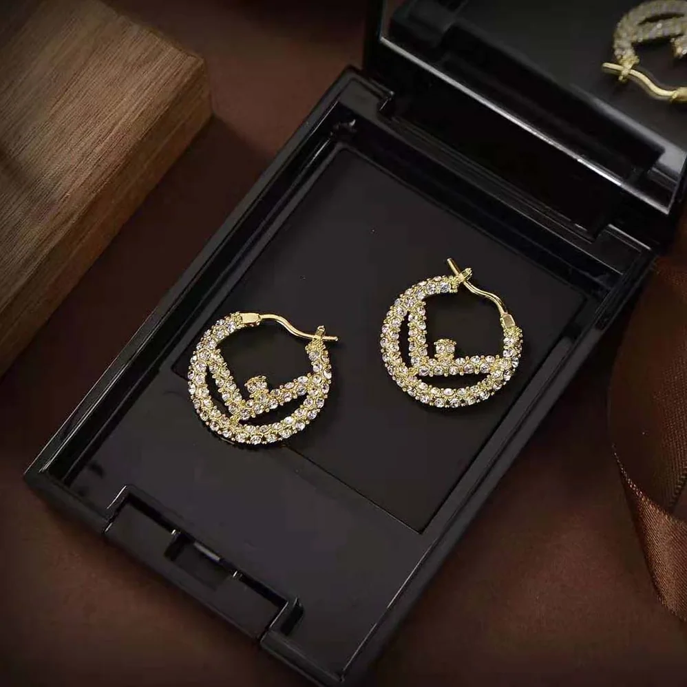Fendi Hoop Earrings with F is Fendi Motif for Women Fendi Hoop Earrings with F is Fendi Motif for Women
