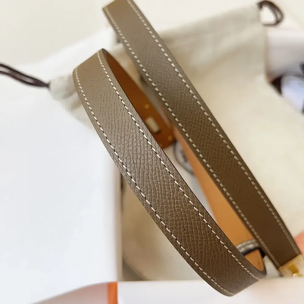 Hermes Kelly 18 Belt for Women in Grey
