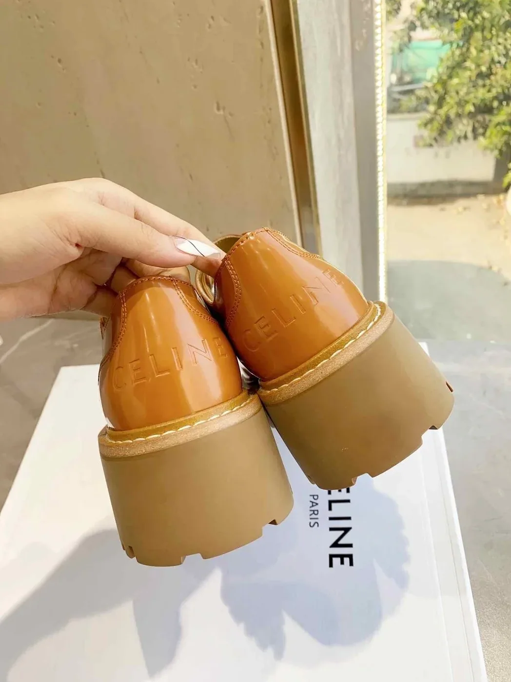 Celine Bulky Derby With Studded Outsole Brown