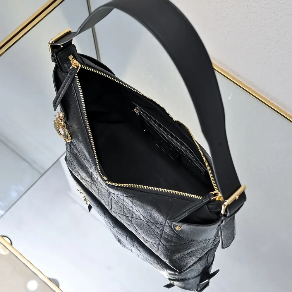 Dior Small Dior Voyage Bag Black Flat Macrocannage Grained Calfskin for Women Dior Small Dior Voyage Bag Black Flat Macrocannage Grained Calfskin for Women