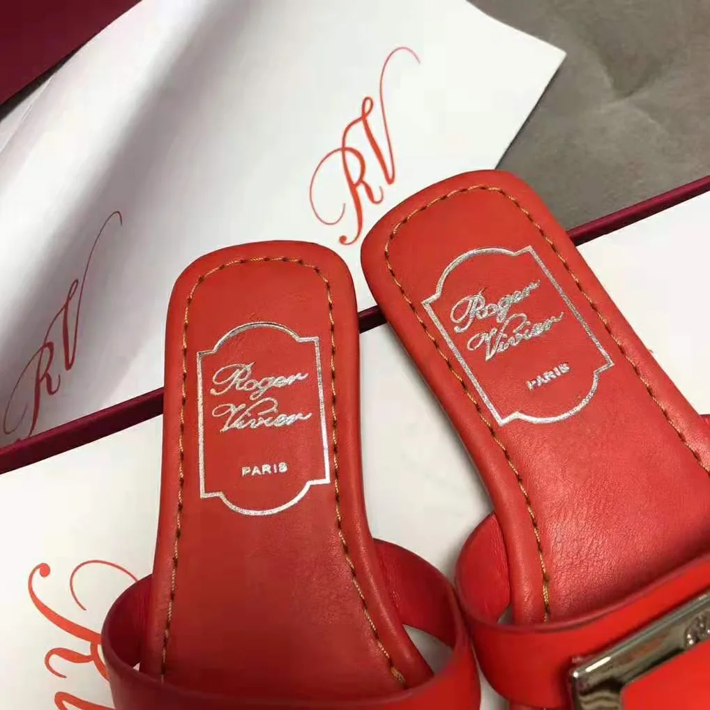 Roger Vivier Bikiviv' Mules Flat Sandals for Women in Orange