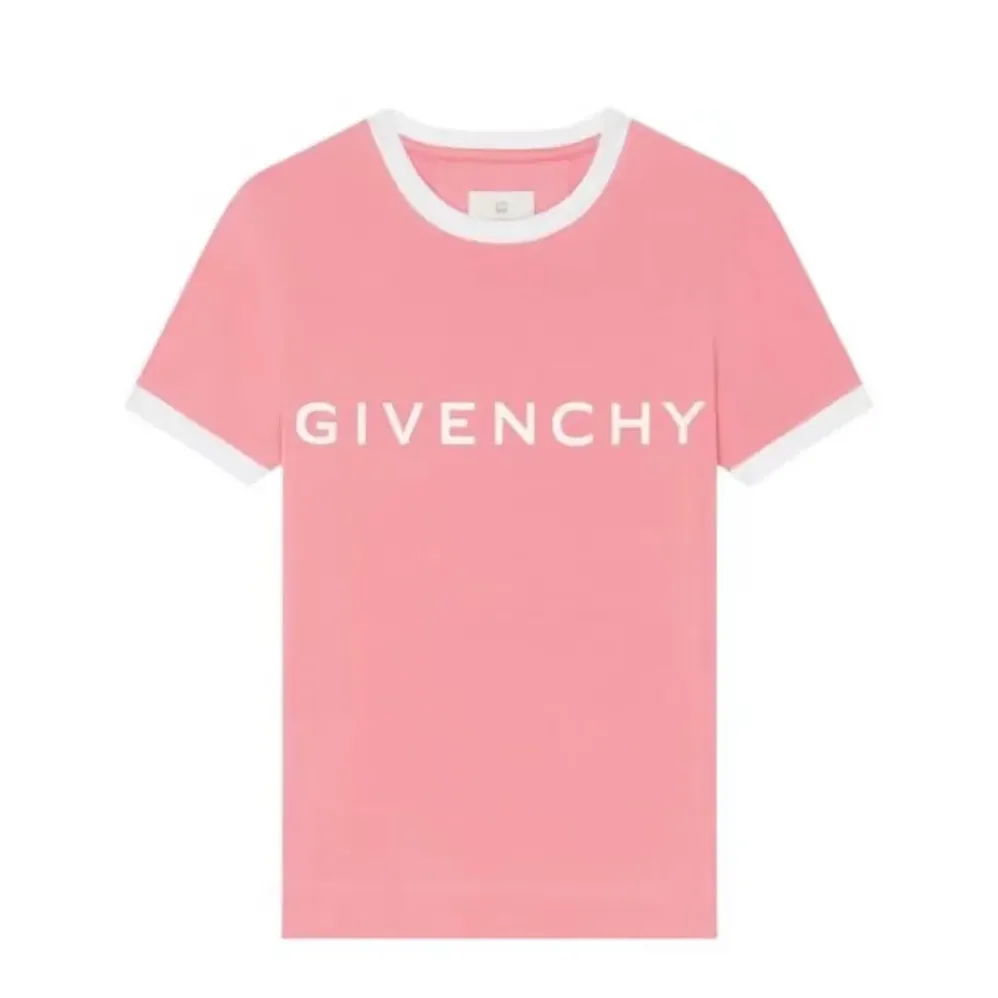 Givenchy Archetype Slim Fit T-shirt in Cotton for Women in Pink/White