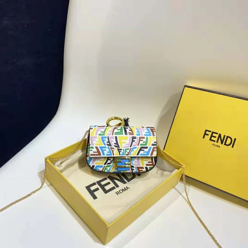 Fendi Nano Baguette Charm Multicolor Leather Charm for Women Fendi Nano Baguette Charm Multicolor Leather Charm for Women
