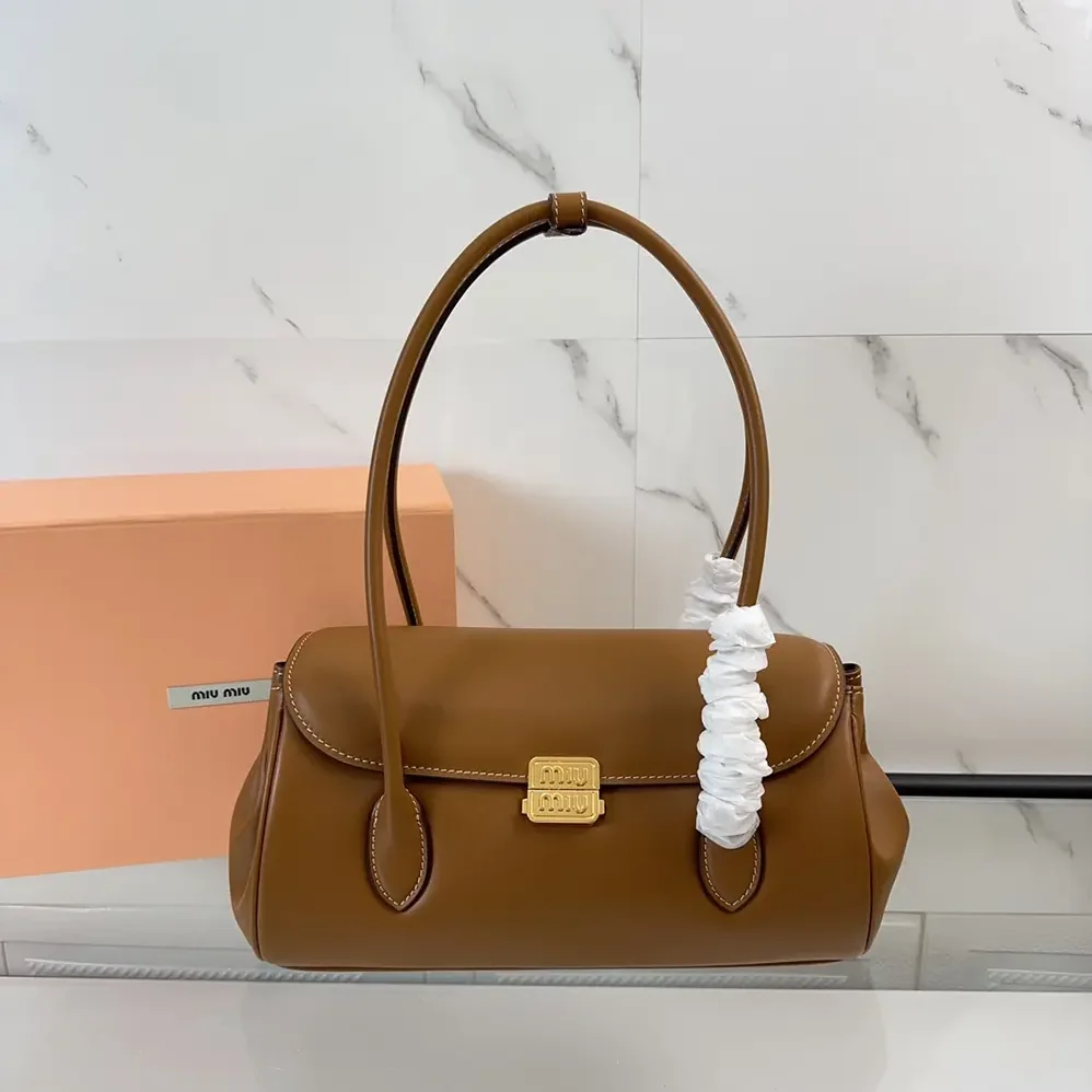 Miu Miu Leather Shoulder Bag for Women in Brown