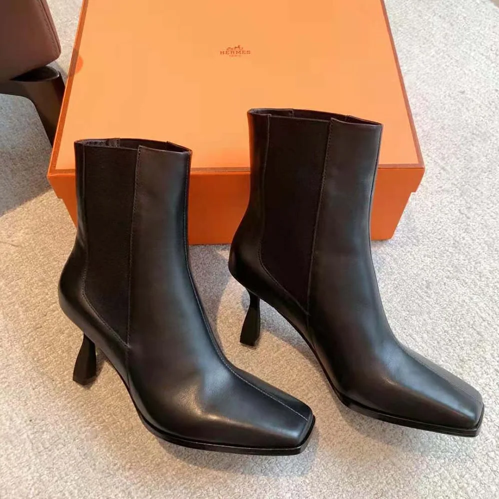 Hermes Gill 75 Ankle Boot for Women in Black