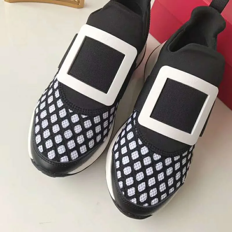 Roger Vivier Shoes Viv' Run Sneakers 75mm Heel for Women in Black Roger Vivier Shoes Viv' Run Sneakers 75mm Heel for Women in Black